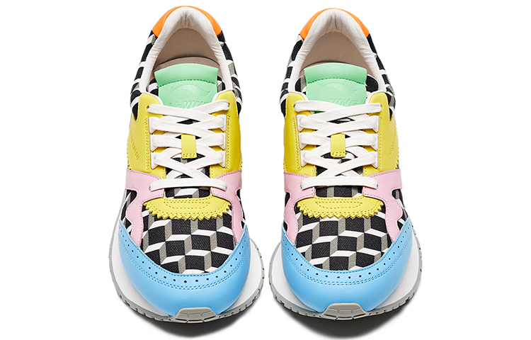 LiNing Cushioned Anti-Slip And Wear-Resistant Lightweight Low-Top Retro Running Shoes Women's Multicolor