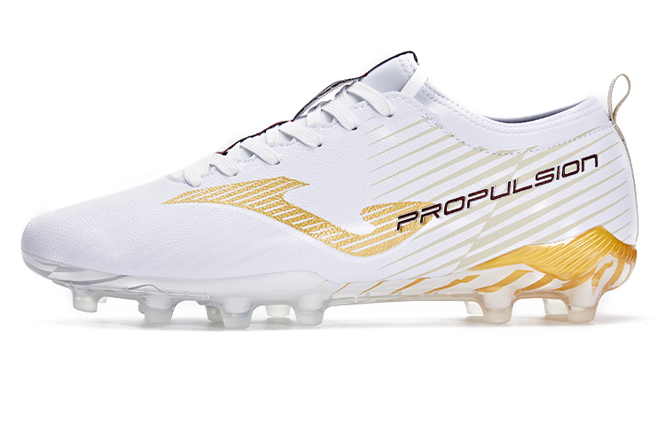Joma FG Rubber Long Studs Natural Ground Anti Slip Wear Resistant Soccer Shoes Men's White