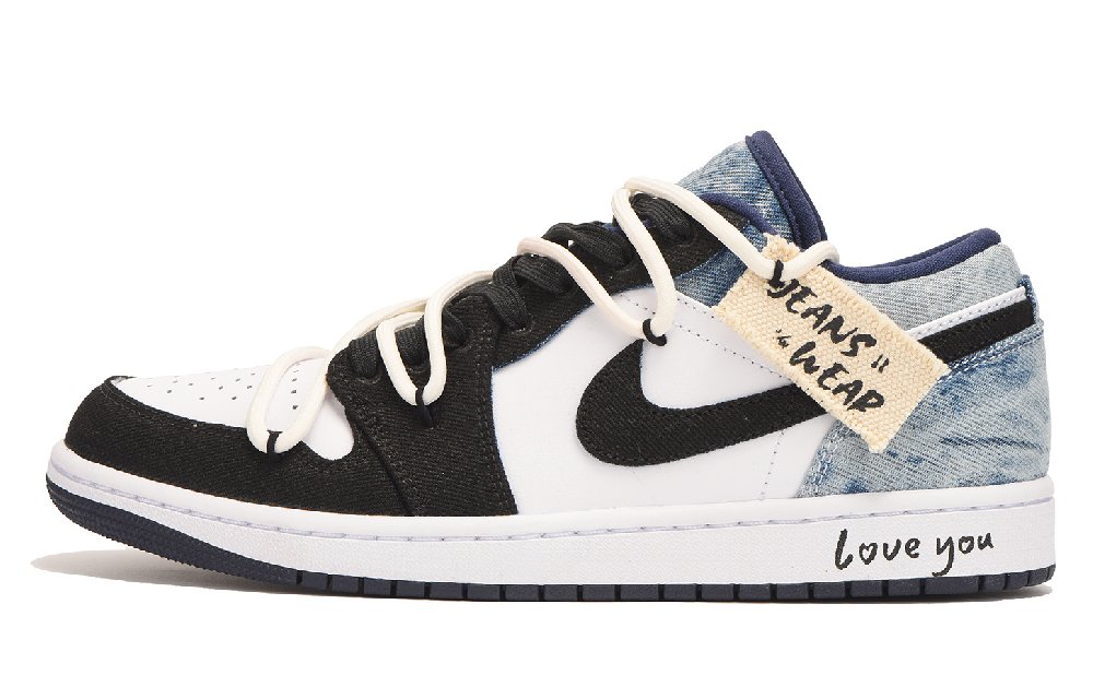 Jordan Air Jordan 1 Low-Top Vintage Basketball Shoes Men's Blue White