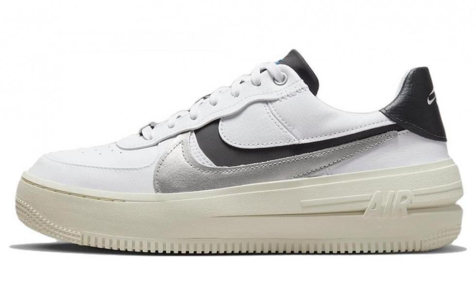 Nike Air Force 1 PLT.AF.ORM White Metallic Silver Black Women's