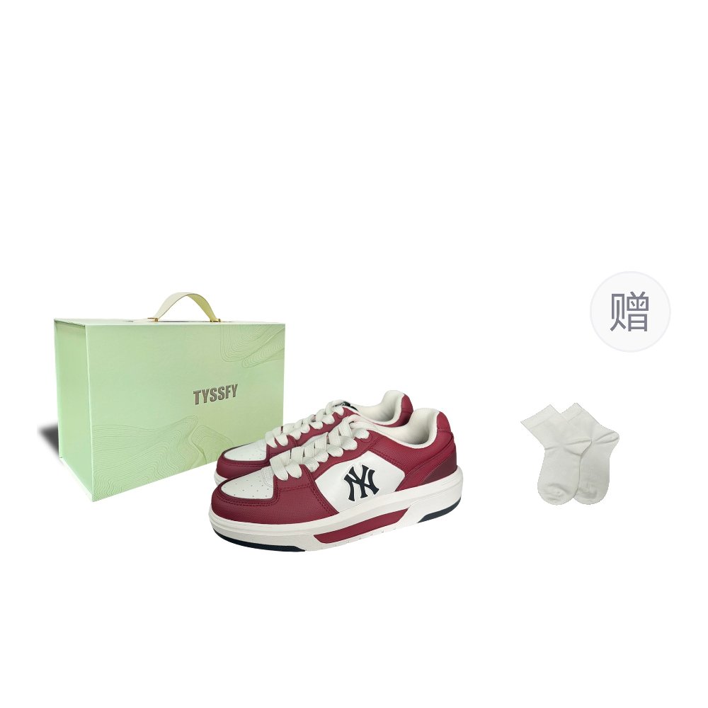 MLB Chunky Liner Red Multicolor Cushioning, Wear Resistant Low Top Skateboard Shoes Women's Dark Red