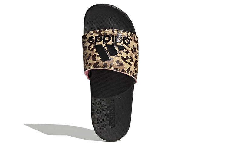 Adidas Adilette Comfort Slides Core Black Beam Pink Women's