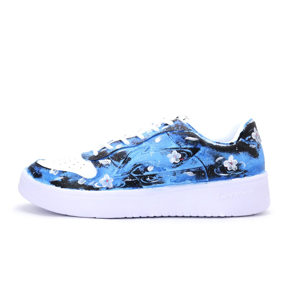 LiNing Pontoon Boats Abrasion Resistant Breathable Low Top Skateboard Shoes Unisex Blue White Black Red