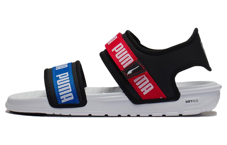 PUMA Signature Softride Casual Sandals Black Red Blue Women's