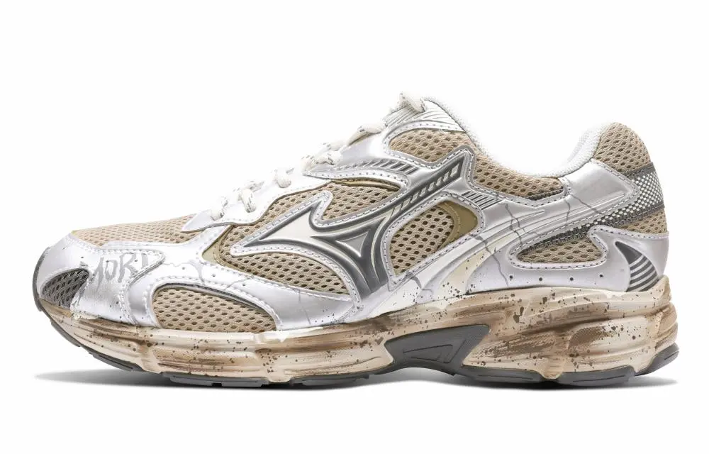 Mizuno Speed 2K Cushioning Abrasion Resistant Breathable Low top Running Shoes Unisex Silver Brown