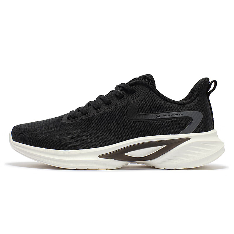 361° Wear-Resistant Low-Top Running Shoes Men's Black White