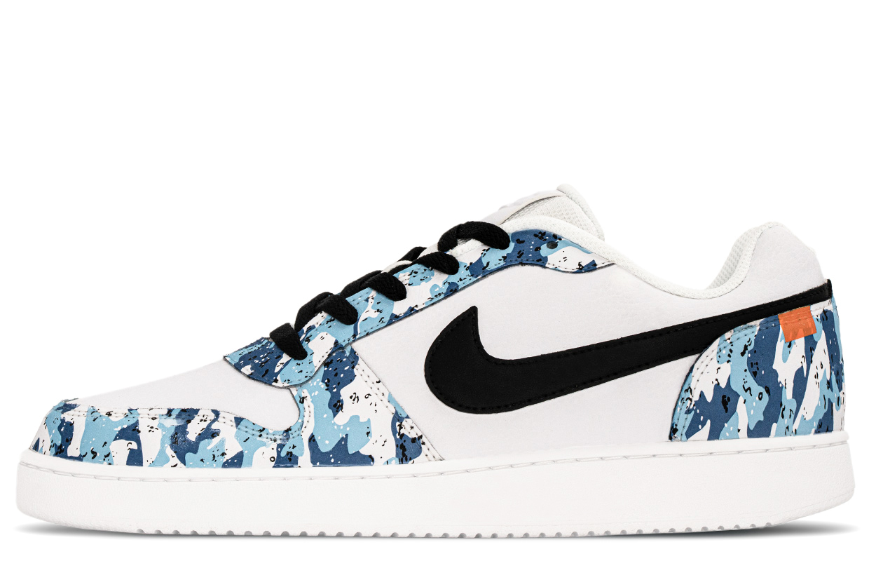 Nike EBERNON Abrasion Resistant Breathable Low top Skateboard Shoes Men's Black White