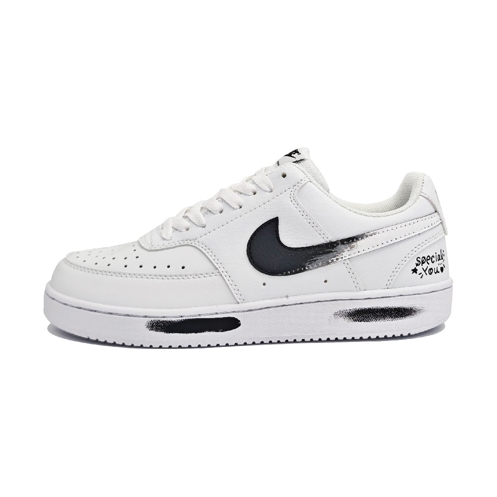 Nike Court Vision 1 Special You Abrasion Resistant Low Top Skateboard Shoes Unisex Black White