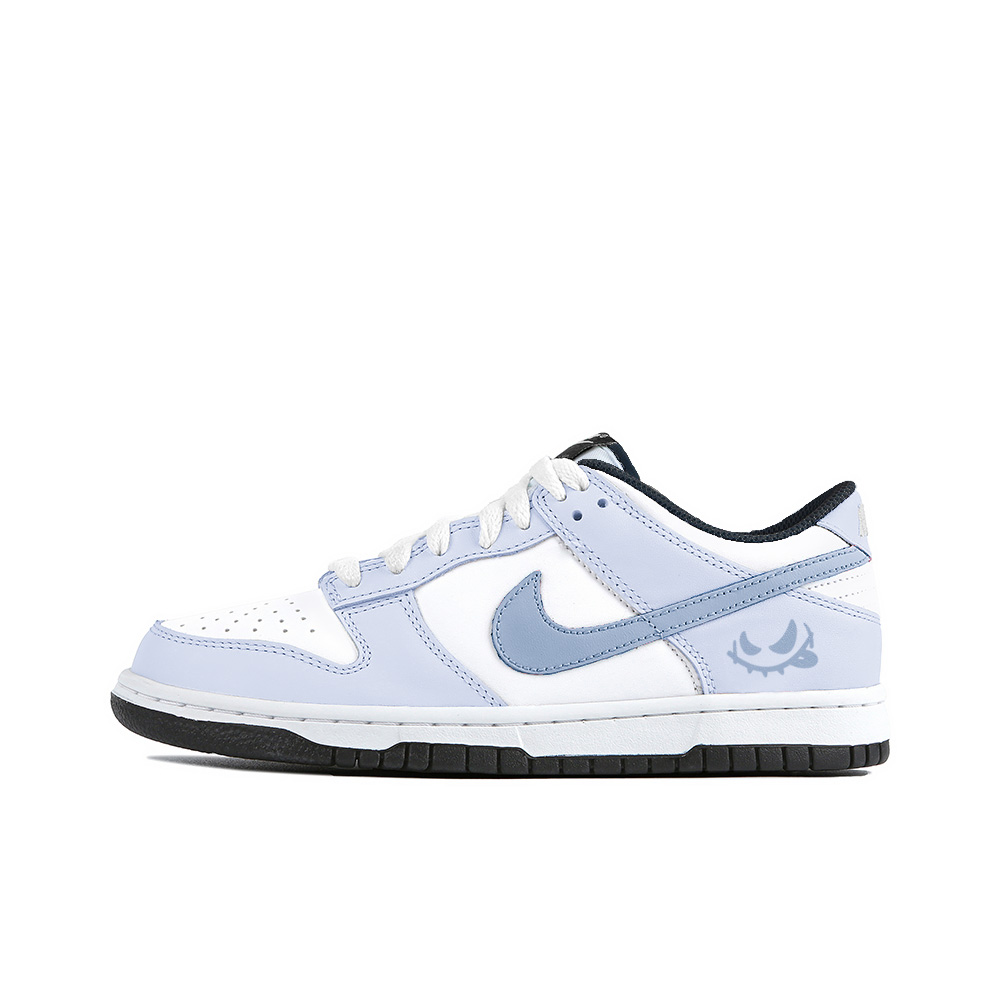 Nike Dunk Cushioning, Wear Resistant Low Top Skateboard Shoes GS Blue White