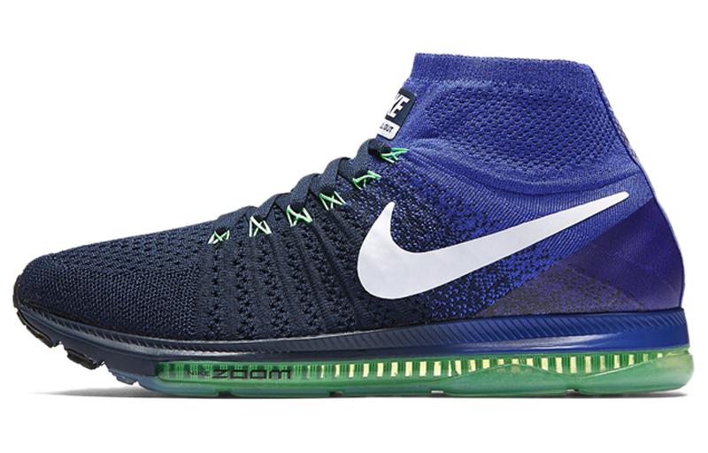 Nike All Out Flyknit 'College Navy White Black Electro Green'