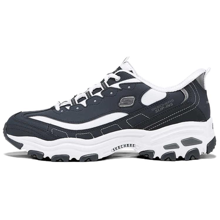 Skechers DLITES Breathable Support Low Top Chunky Sneakers Men's Blue White