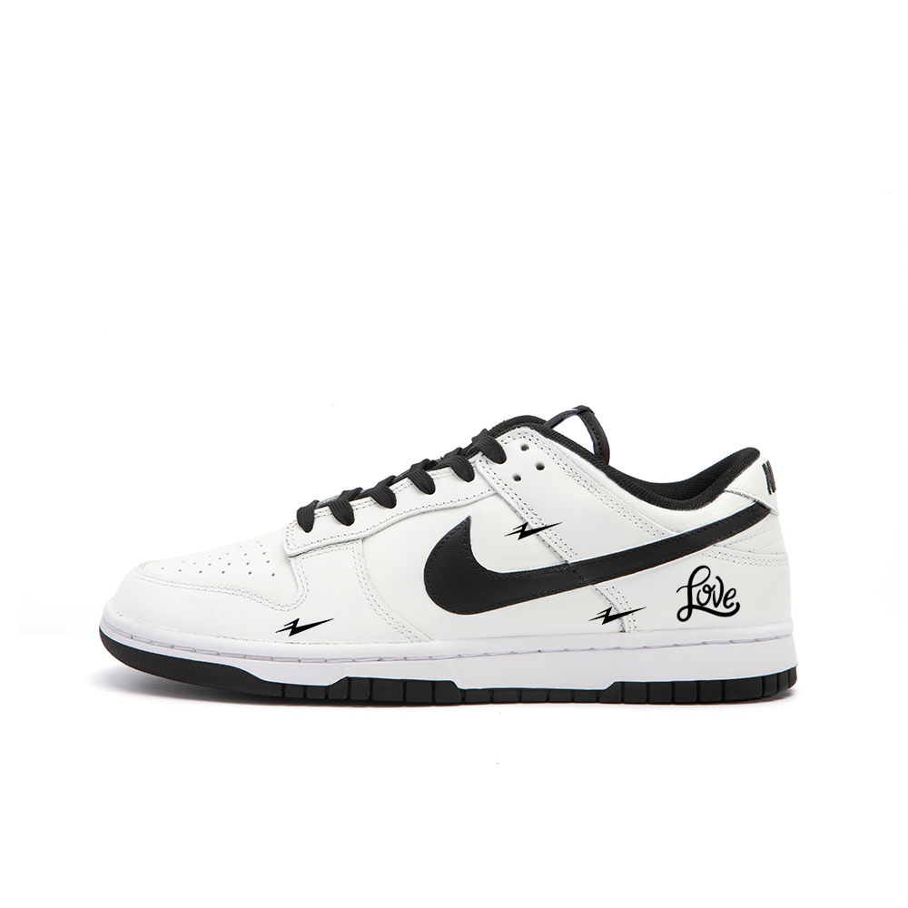 Nike Dunk Anti Slip Wear Resistant Low Top Skateboard Shoes Unisex Black