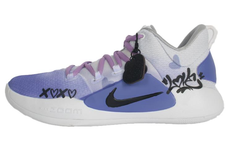 Nike Hyperdunk X Cushioning Anti-Slip And Wear-Resistant Low-Top Basketball Shoes Men's Purple White