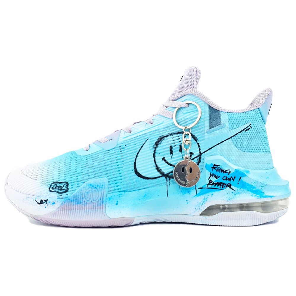 Nike Air Max Impact Cushioning Anti-Slip And Wear-Resistant Coverage Low-Top Basketball Shoes Unisex Blue