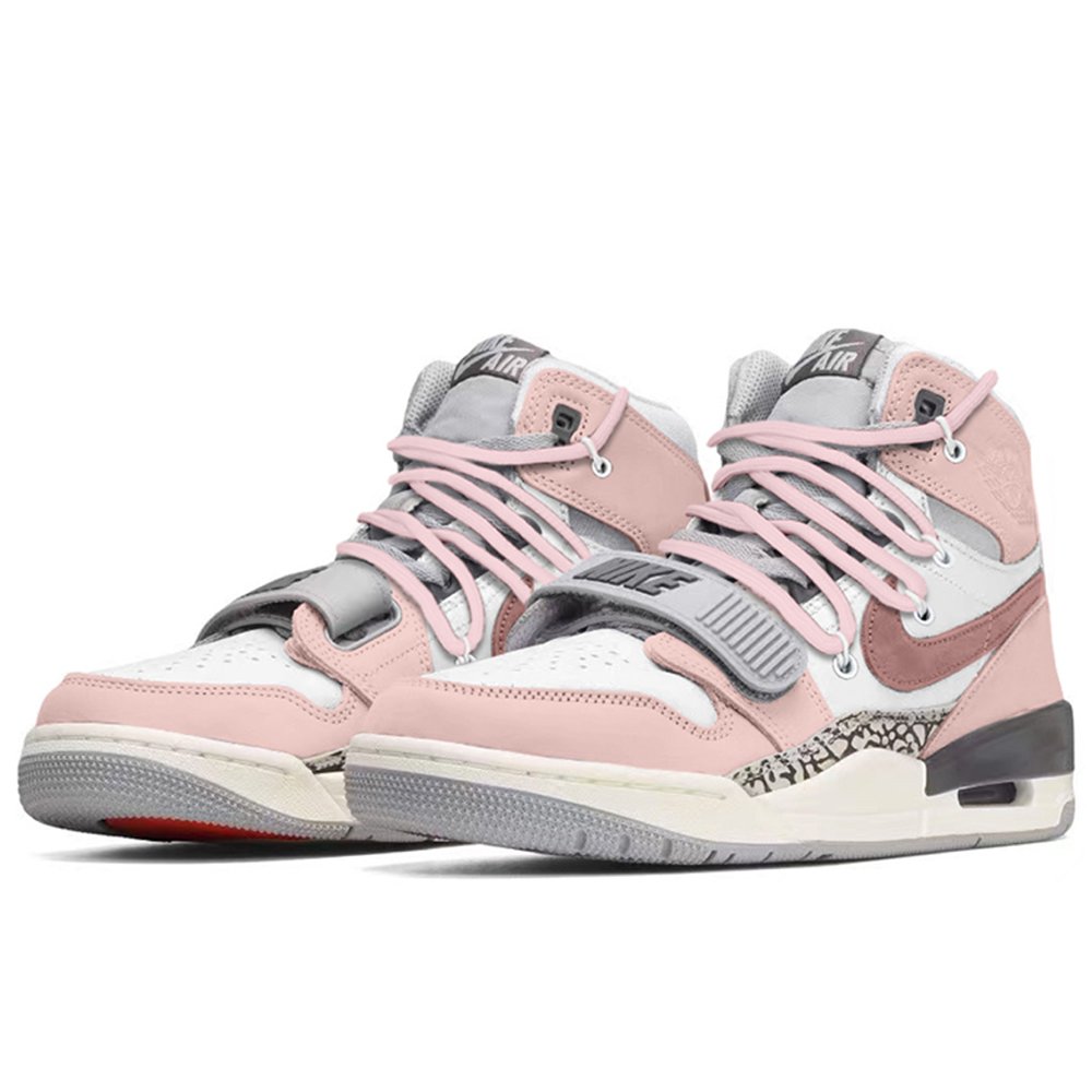 Jordan Legacy 312 High Top Vintage Basketball Shoes Men's Pink White