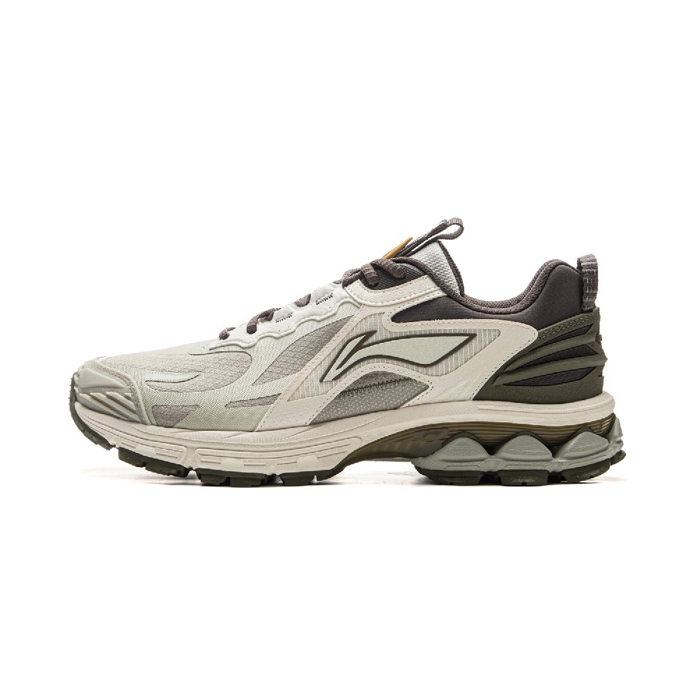 LiNing Fuyao 2.0 Trail Anti Slip Wear Resistant Low Top Casual Running Shoes Men's Gray Green