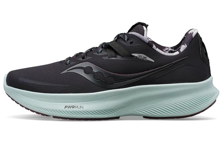 Saucony Ride 15 Cushioned Anti Slip Wear Resistant Breathable Lightweight Low Top Casual Running Shoes Men's Black
