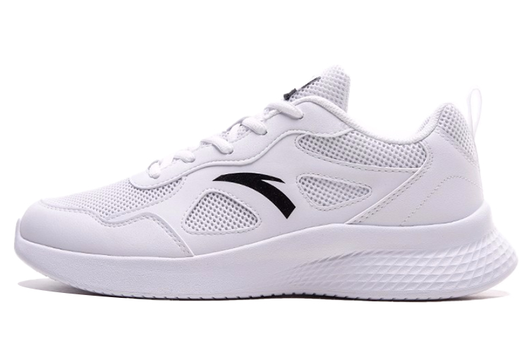 Anta Cushioning Lightweight Rebound Low-Top Running Shoes Men's White Black