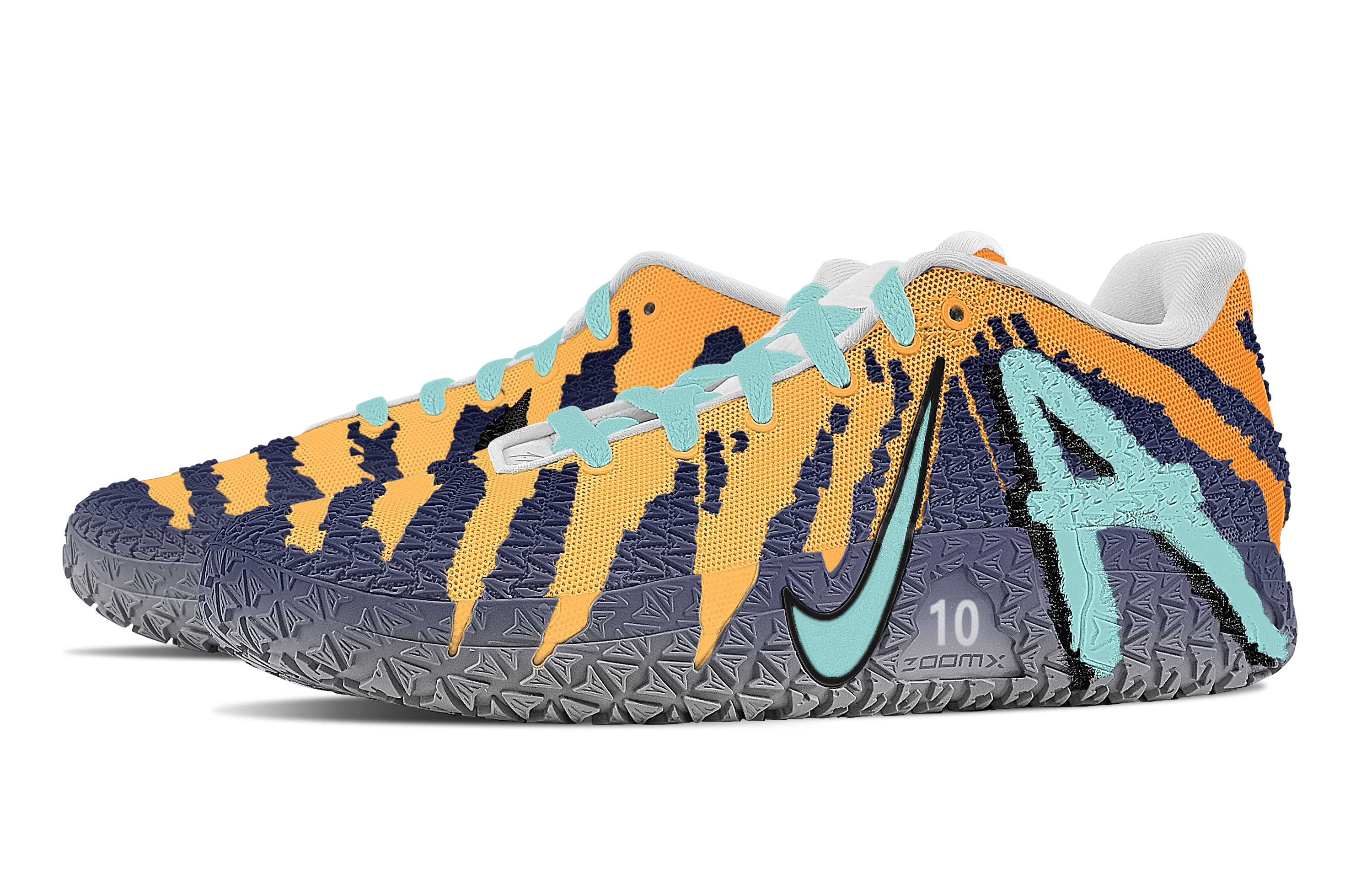 Nike Ja Morant 3 Haikyuu!!, Fluid Bear Abrasion Resistant Low top Basketball Shoes Unisex Orange Purple Cyan купить в интернет-магазине Yoocart с быстрой доставкой по России.