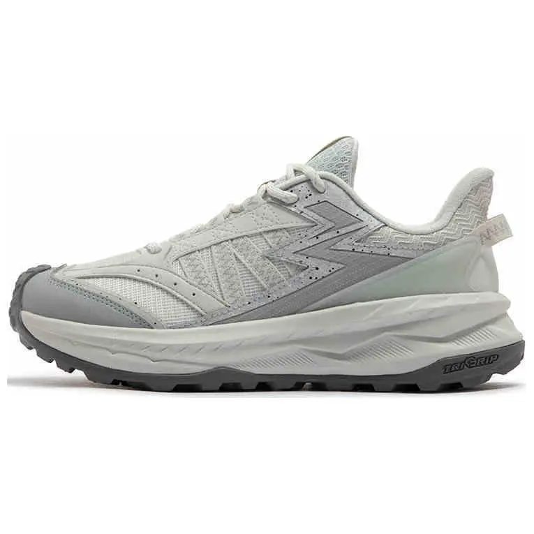361° Slip-Resistant Coverage Wear-Resistant Low-Top Trail Running Running Shoes Women's White Gray