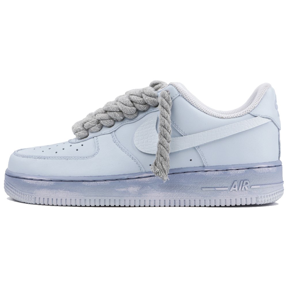 Nike Air Force 1 Anti-Slip Wear-Resistant Low-Top Skateboard Shoes GS Blue