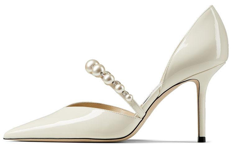 Jimmy Choo Aurelie Slim Heel High Heels 8.5cm Women's Ivory