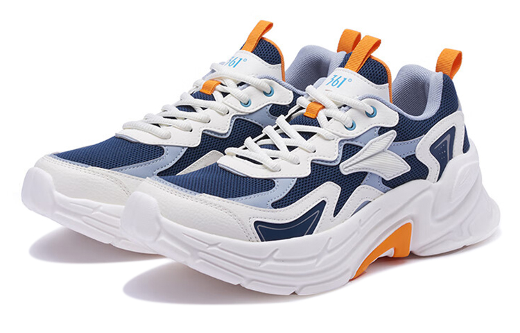 361° Slip Resistant, Abrasion Resistant, Breathable, Lightweight Low Top Running Shoes Men's White Blue купить в интернет-магазине Yoocart с быстрой доставкой по России.