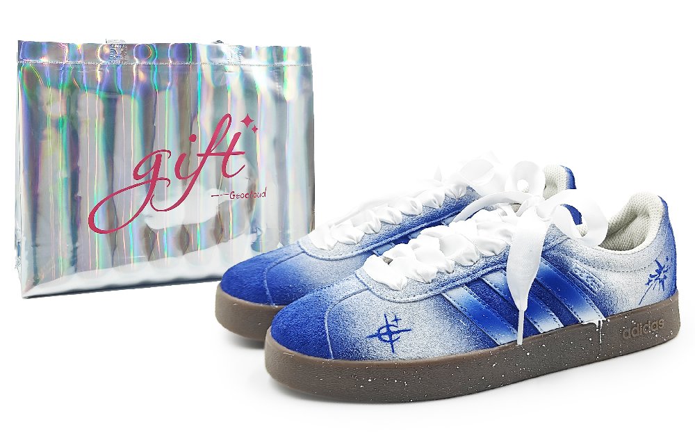 Adidas Neo VL Court 2.0 Lifestyle Cushioning, Wear Resistant Low Top Skateboard Shoes Unisex Blue White