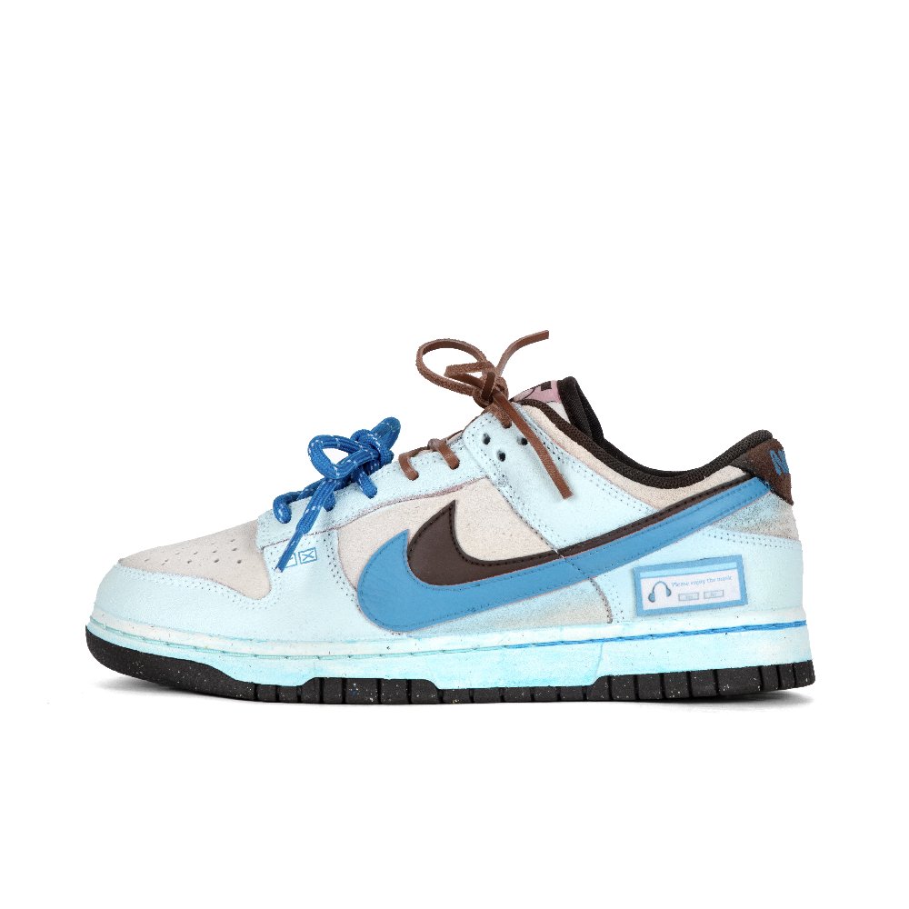 Nike Dunk Anti-Slip Wear-Resistant Low-Top Skateboard Shoes Women's Blue