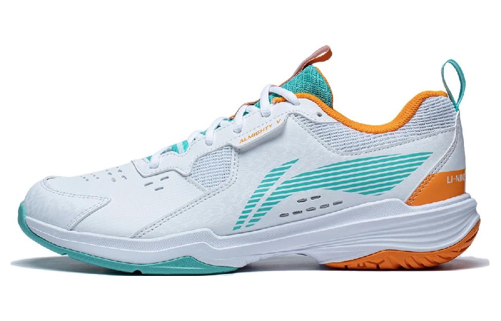 LINING Ace Badminton Shoes Unisex Low top White/Green/Orange