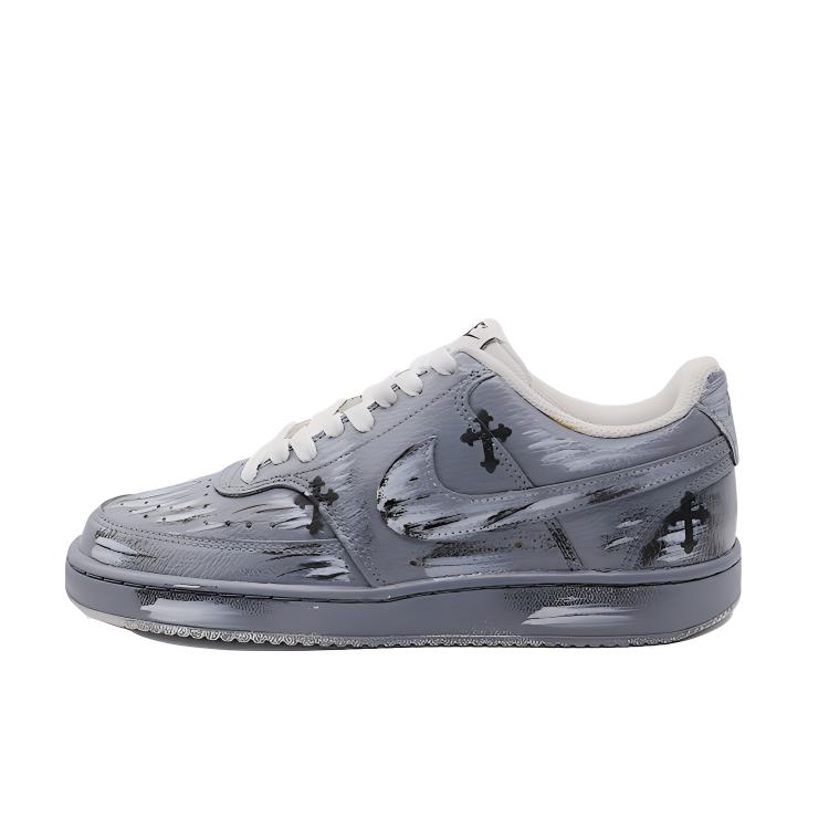 Nike Court Vision Low Wear-Resistant Low-Top Skateboard Shoes Men's Gray Black