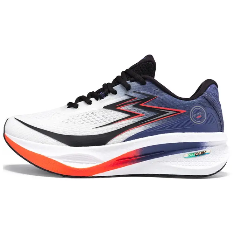 361° Abrasion-Resistant Cushioning Low-Top Sprint Running Shoes Men's White Blue Black