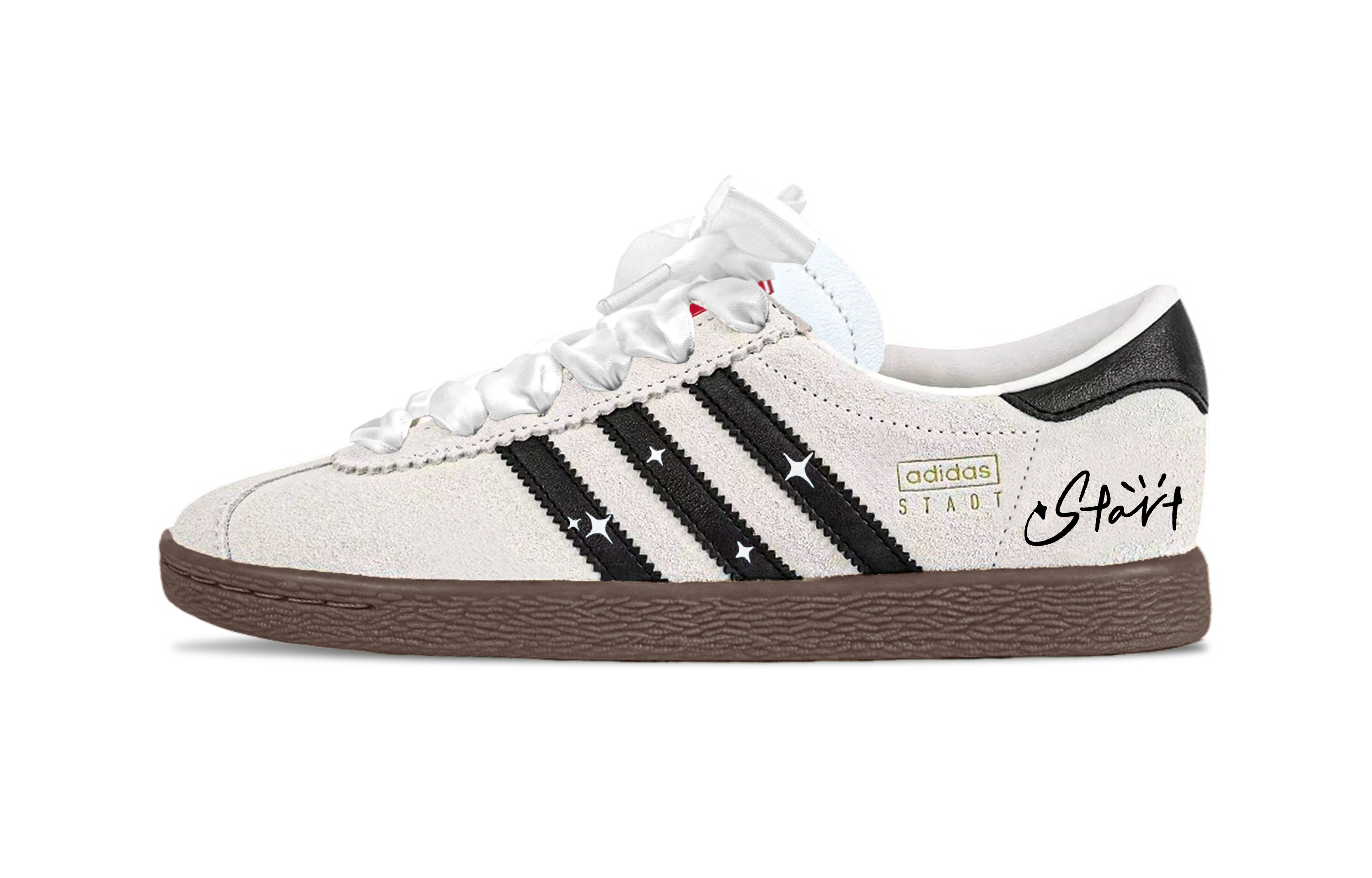 Adidas Originals Stadt Simple Love Abrasion Resistant Balance Low top German Army Trainers Unisex Ecru