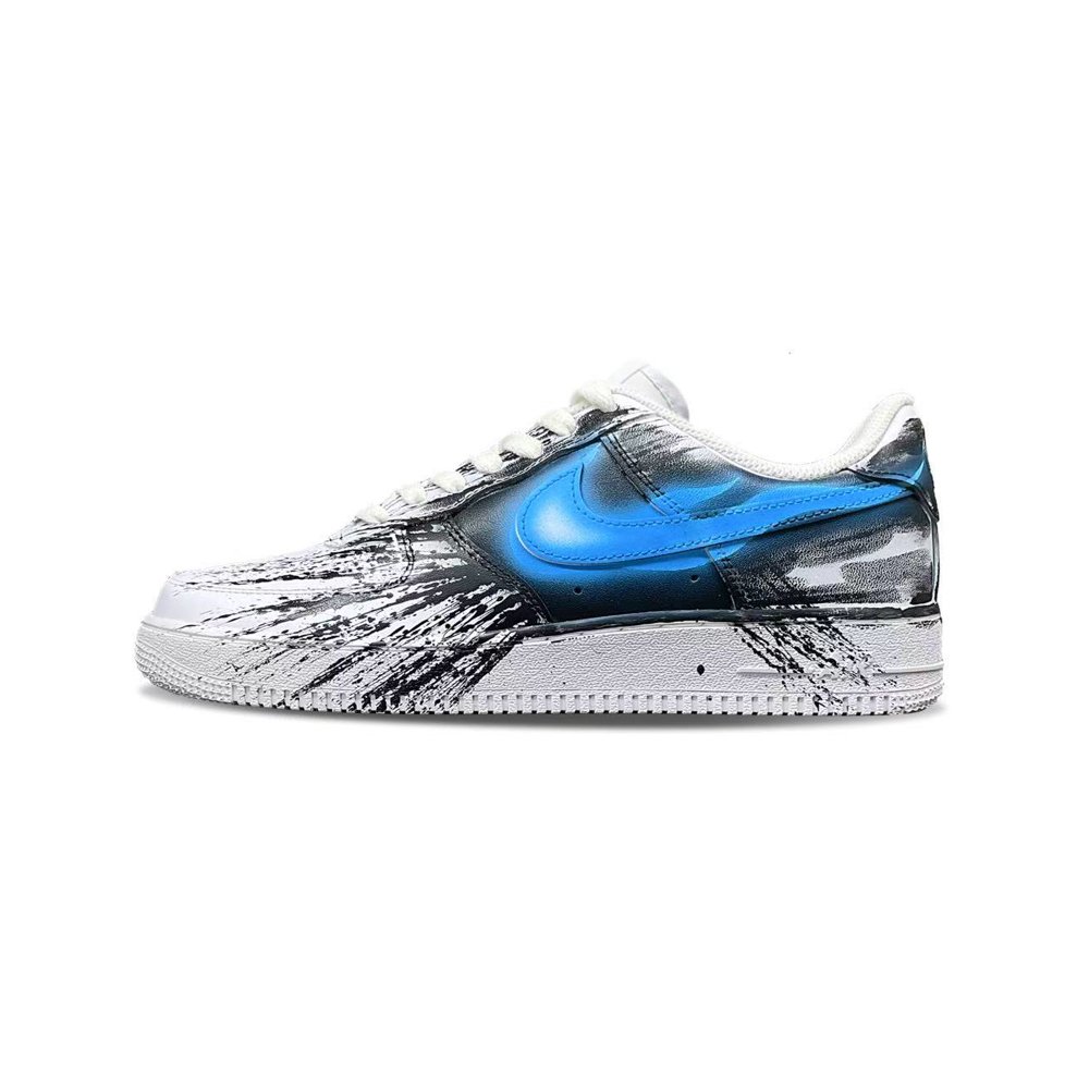 Nike Air Force 1 Tower Rabbit Cushioning, Wear Resistant Low Top Skateboard Shoes Unisex Blue