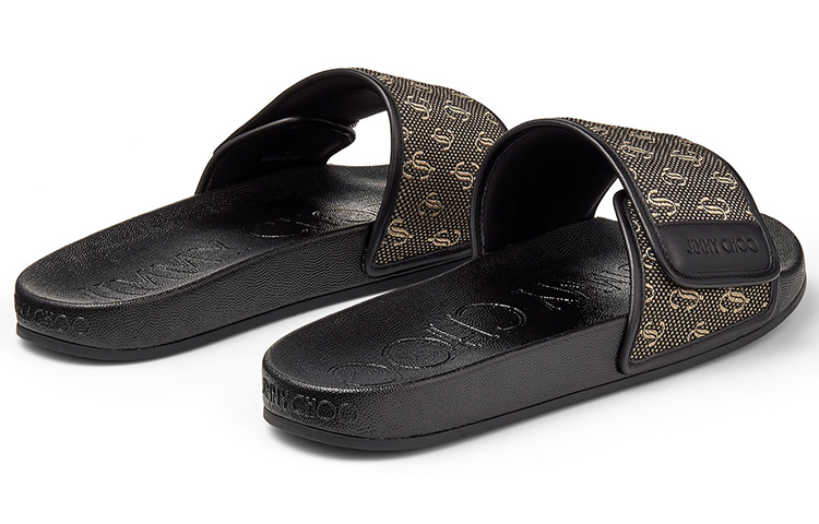 Jimmy Choo Quiet Slide Slippers Men's Black купить в интернет-магазине Yoocart с быстрой доставкой по России.