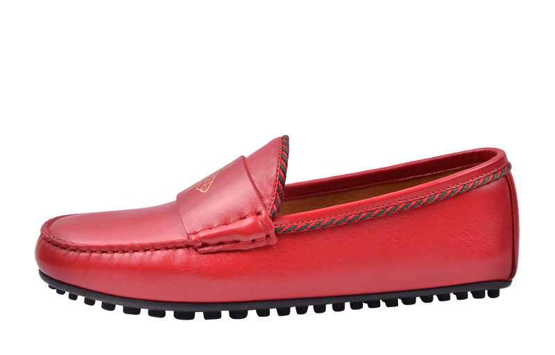 GUCCI Gommino Loafers Women's Red