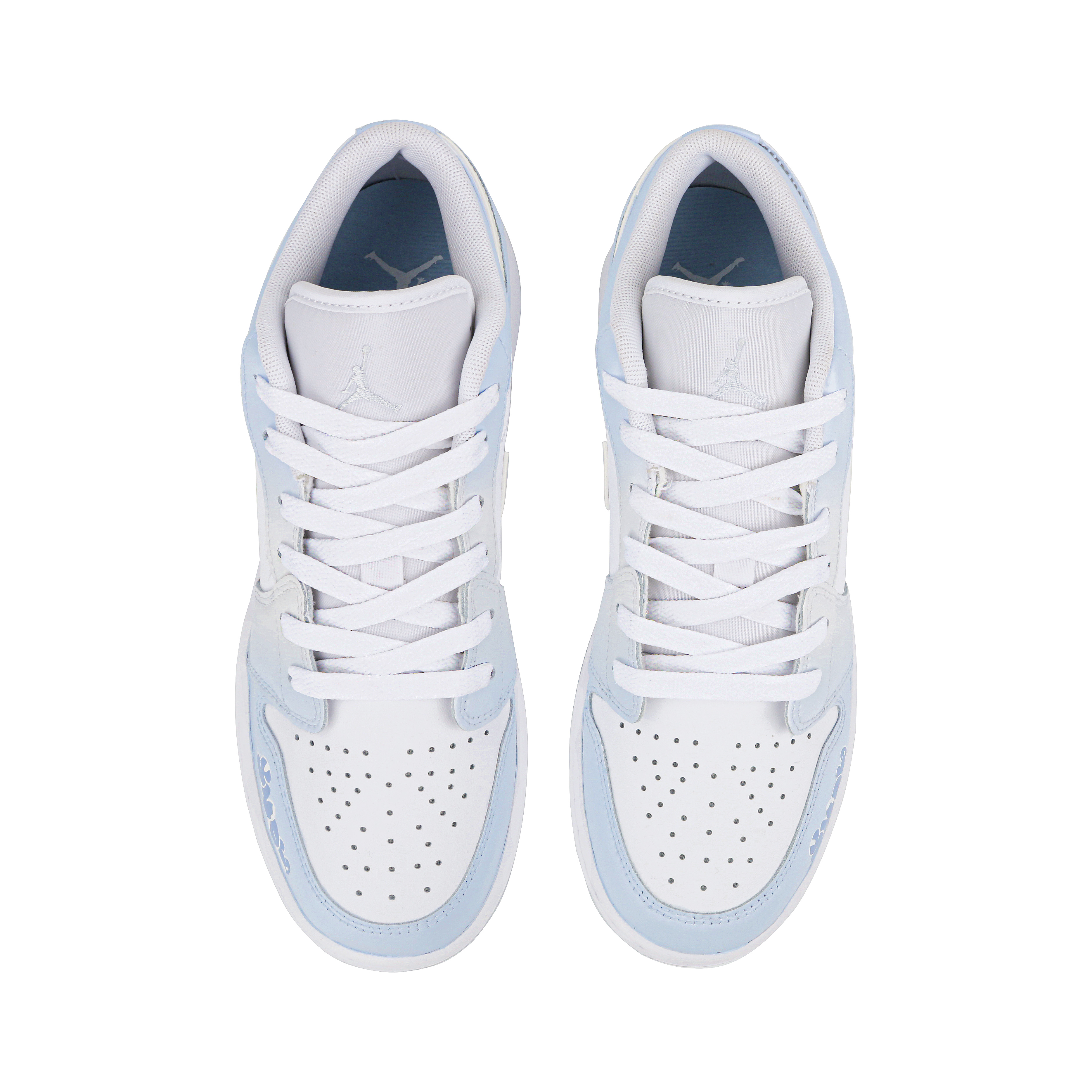 Jordan Air Jordan 1 Low-Top Vintage Basketball Shoes GS White Blue купить в интернет-магазине Yoocart с быстрой доставкой по России.