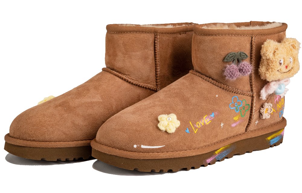 UGG CLASSIC MINI Warm And Wear-Resistant Short Snow Boots Women's Chestnut