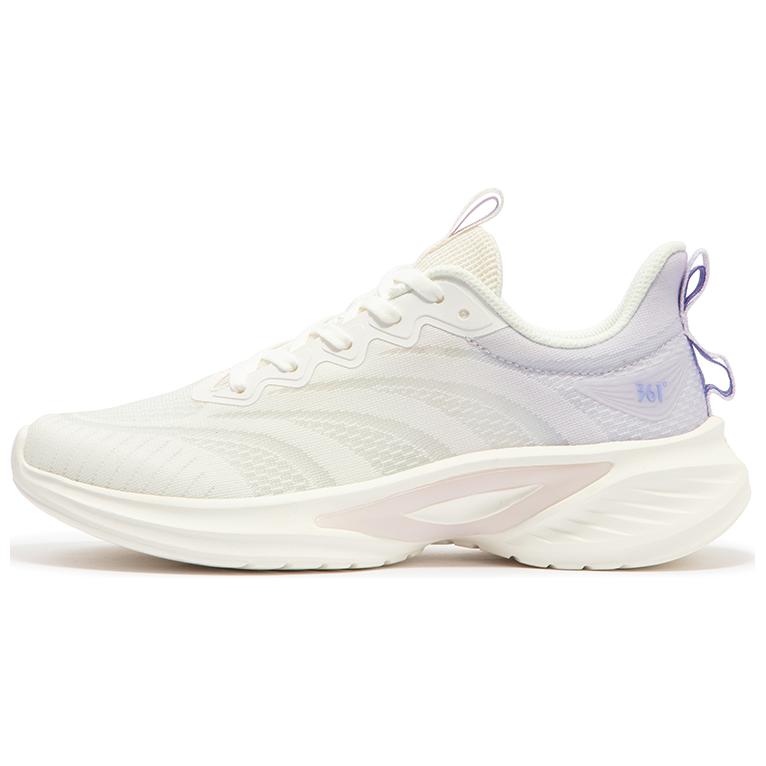 361° Cushioning, Wear Resistant Low Top Running Shoes Women's White Purple
