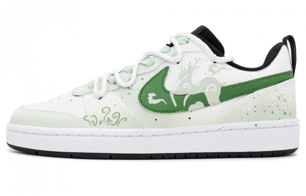 Nike Court Borough Green Bamboo Forest Deer Non-slip Lightweight Low-Top Skateboard Shoes GS Turquoise