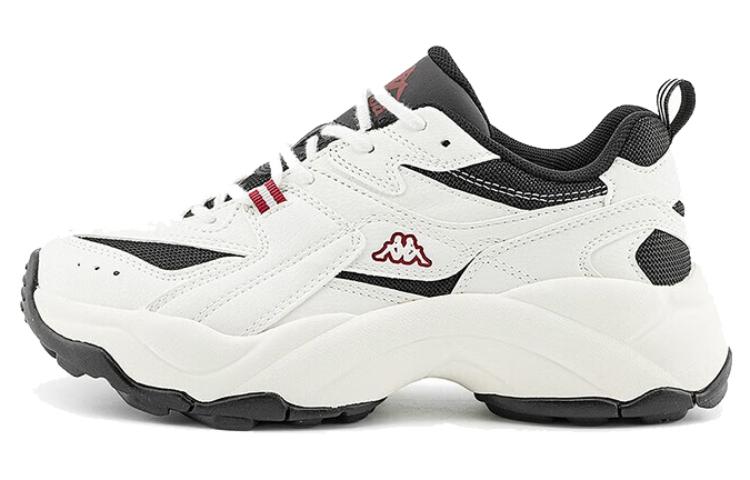 Kappa Anti Slip Wear Resistant Low Top Casual Running Shoes Unisex White Black