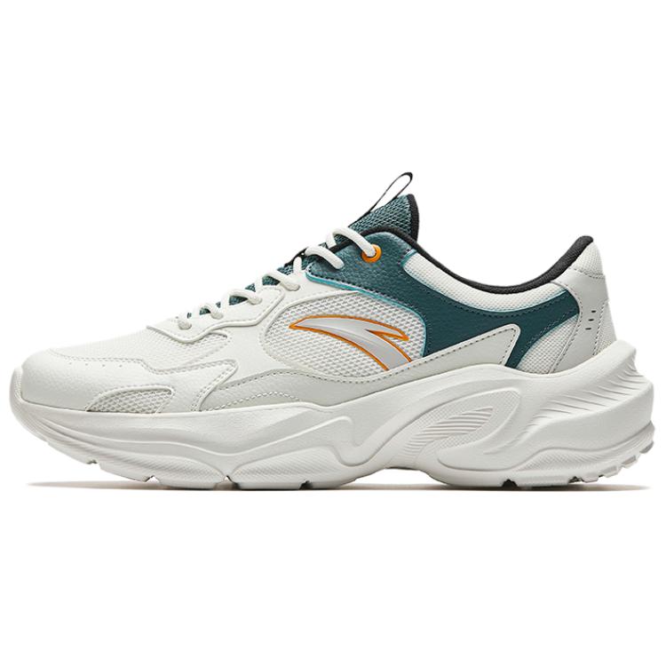 Anta Little Millennium Abrasion Resistant Breathable Low Top Casual Shoes Men's White Green