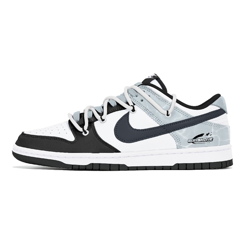 Nike Dunk Joy Lemon Abrasion-Resistant Low-Top Skateboard Shoes Unisex Black White Blue