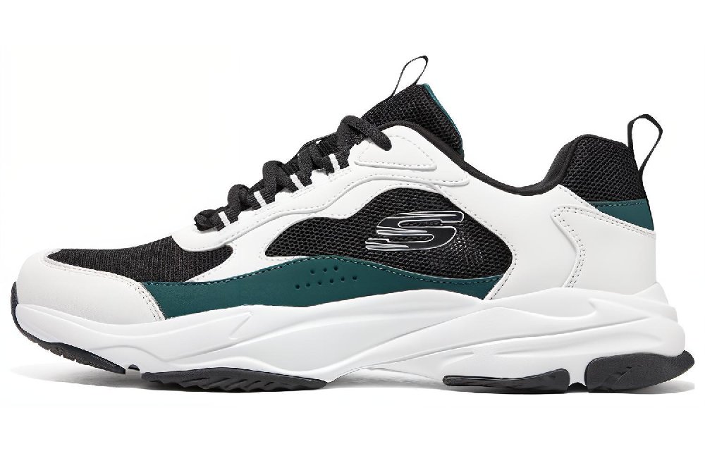 Skechers D'LITES 1.0 Low Top Chunky Sneakers Men's White Green