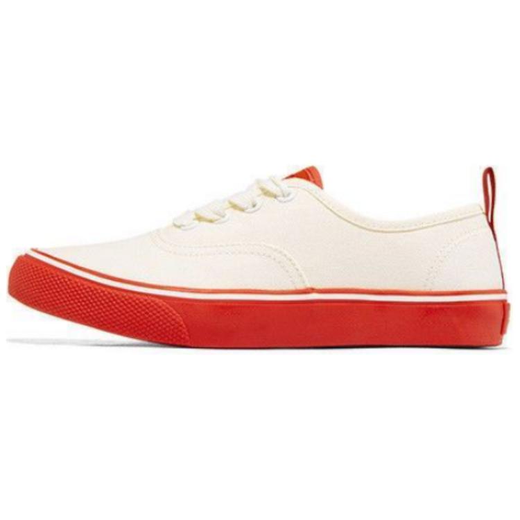 Skechers Low Top Canvas Shoes Women's White Red