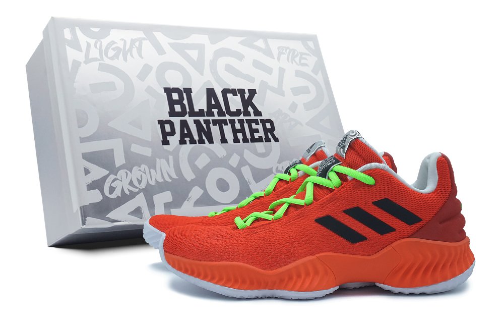 Adidas Pro Bounce 2018 Cushioning Anti-Slip And Wear-Resistant Low-Top Basketball Shoes Men's Red
