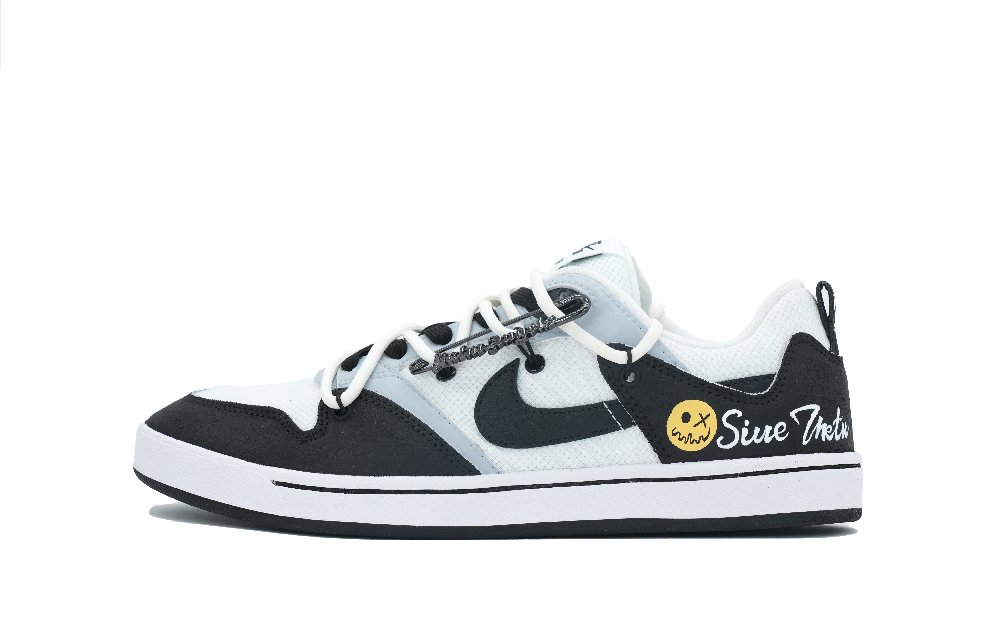 Nike SB Alleyoop Skateboard Shoes Men Low-Top Black/White/Gray