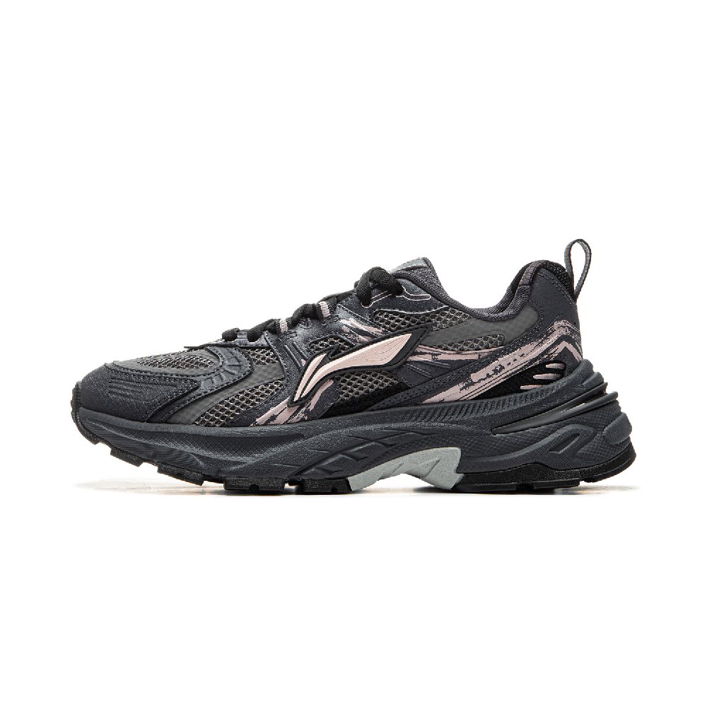 LiNing Beichen 2K Anti Slip Wear Resistant Low Top Chunky Sneakers Women's Black