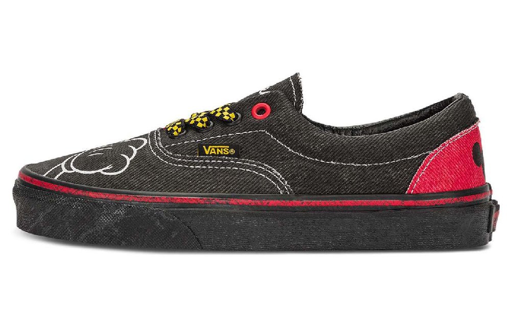 Vans X Disney Era Mickey Mouse Denim Sneakers 'Black Red'