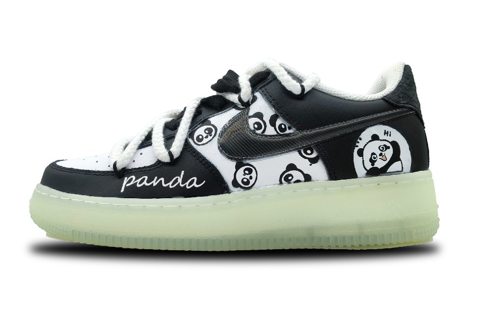 Nike Air Force 1 Low-Top Skateboard Shoes GS Black White